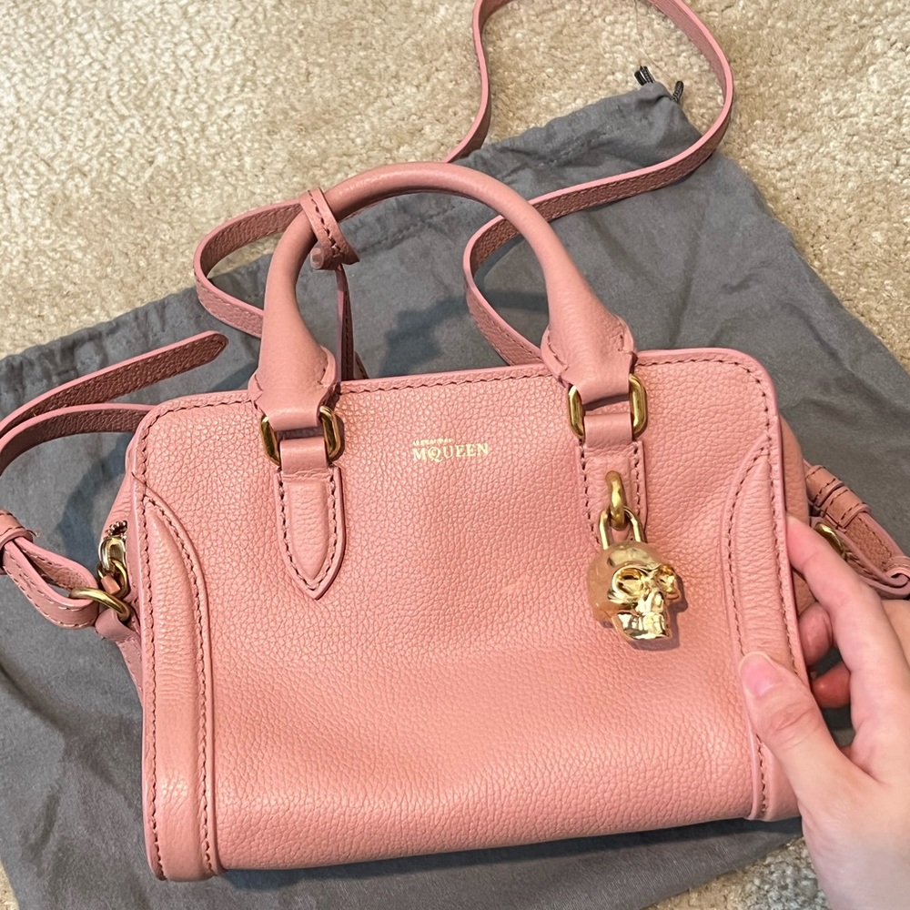 Alexander McQueen Mini Padlock Satchel Pink